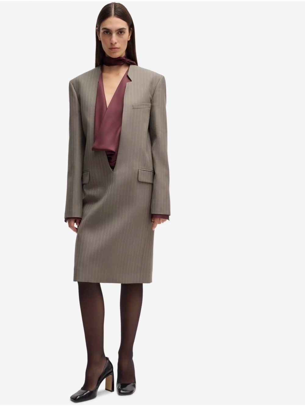 BOSS by Hugo Boss Davee T-Shirt Oversized Blazer Dress - NWT - size US 6, IT 42 - Picture 1 of 9